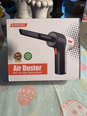 Black and White Air Duster - Portable Cleaning Blower